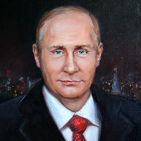 картина портрет маслом на холсте Путин Владимир Владимирович. 40х50 см. 2018 год