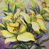Картина маслом Желтые лилии