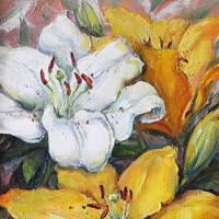 Картина маслом Прекрасные лилии
