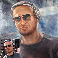 Портрет DJ Denis A. 45х55 см, холст, масло. 2015 год